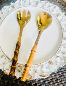 Bamboo Handle Serving Spoons