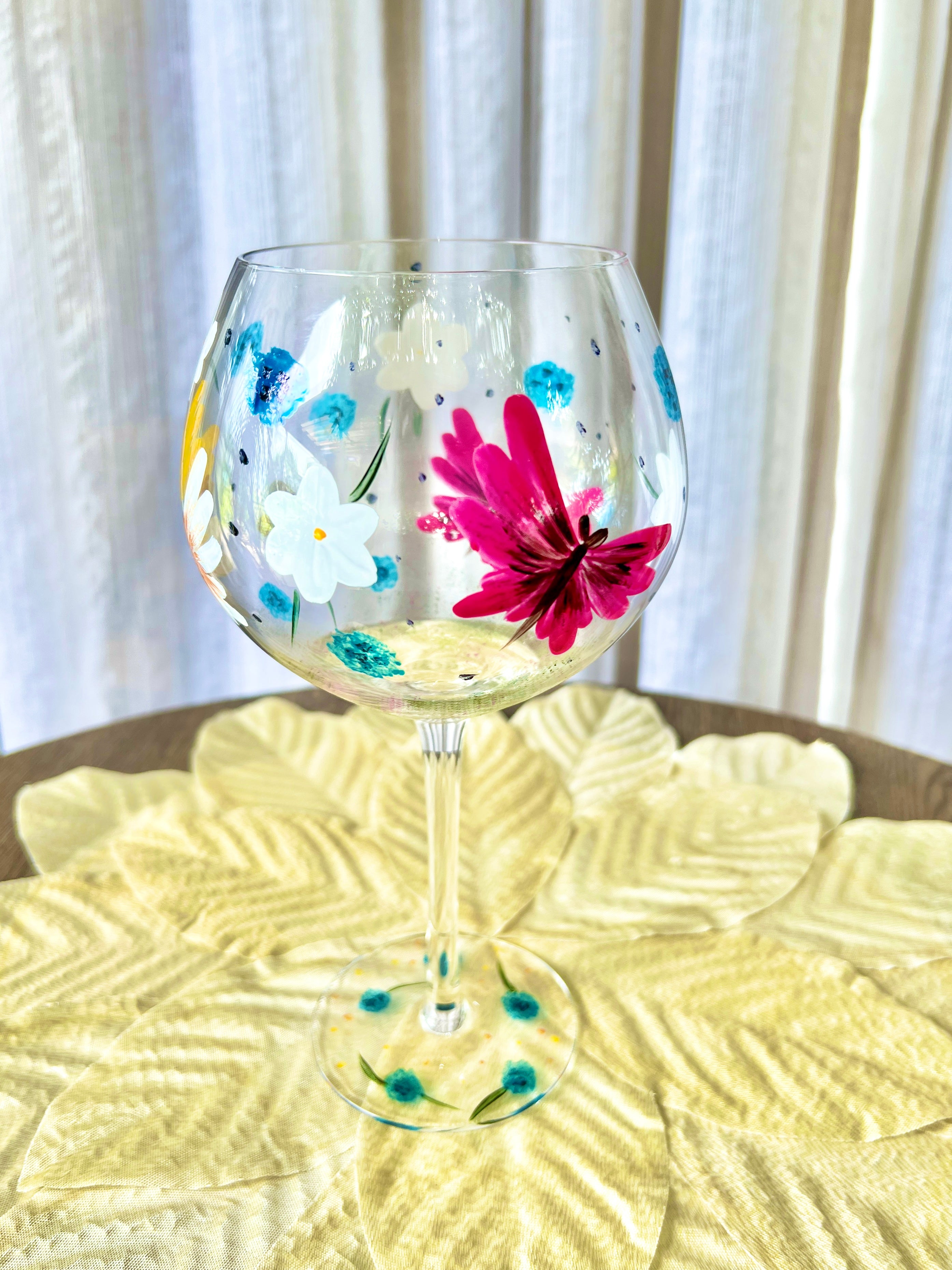 Celine Hand Painted Wine Glasses