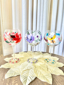 Celine Hand Painted Wine Glasses