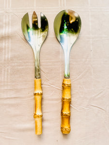 Bamboo Handle Serving Spoons