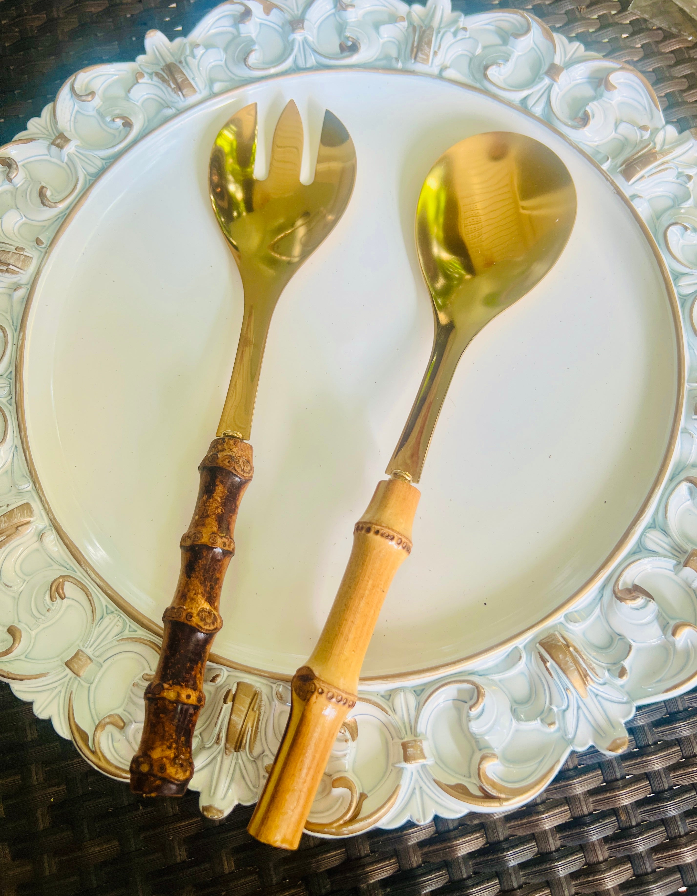 Bamboo Handle Serving Spoons