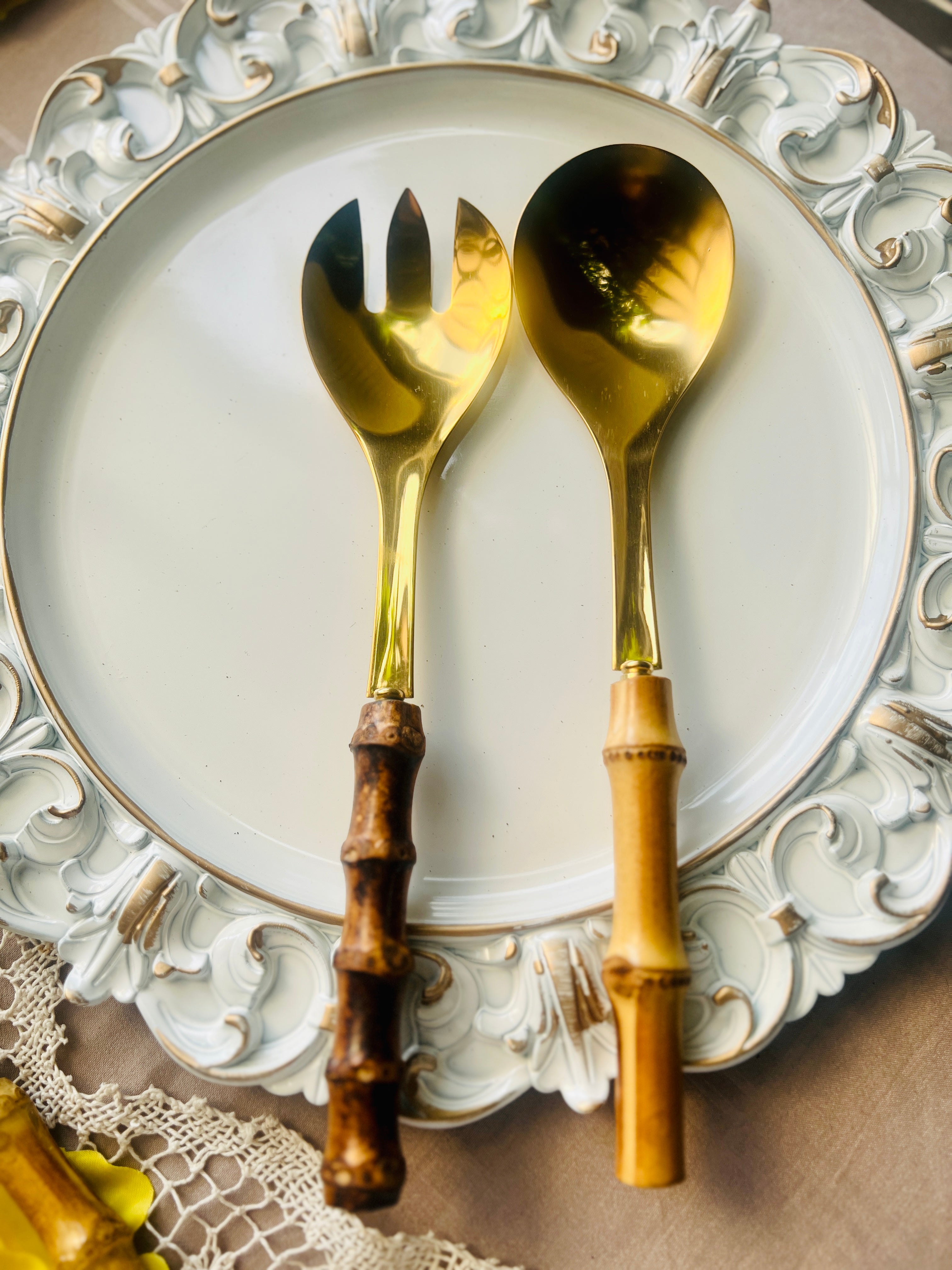 Bamboo Handle Serving Spoons