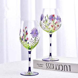 Margaret Hand Painted Glassware Set