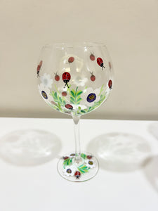 Garden Hand Painted Wine Glasses