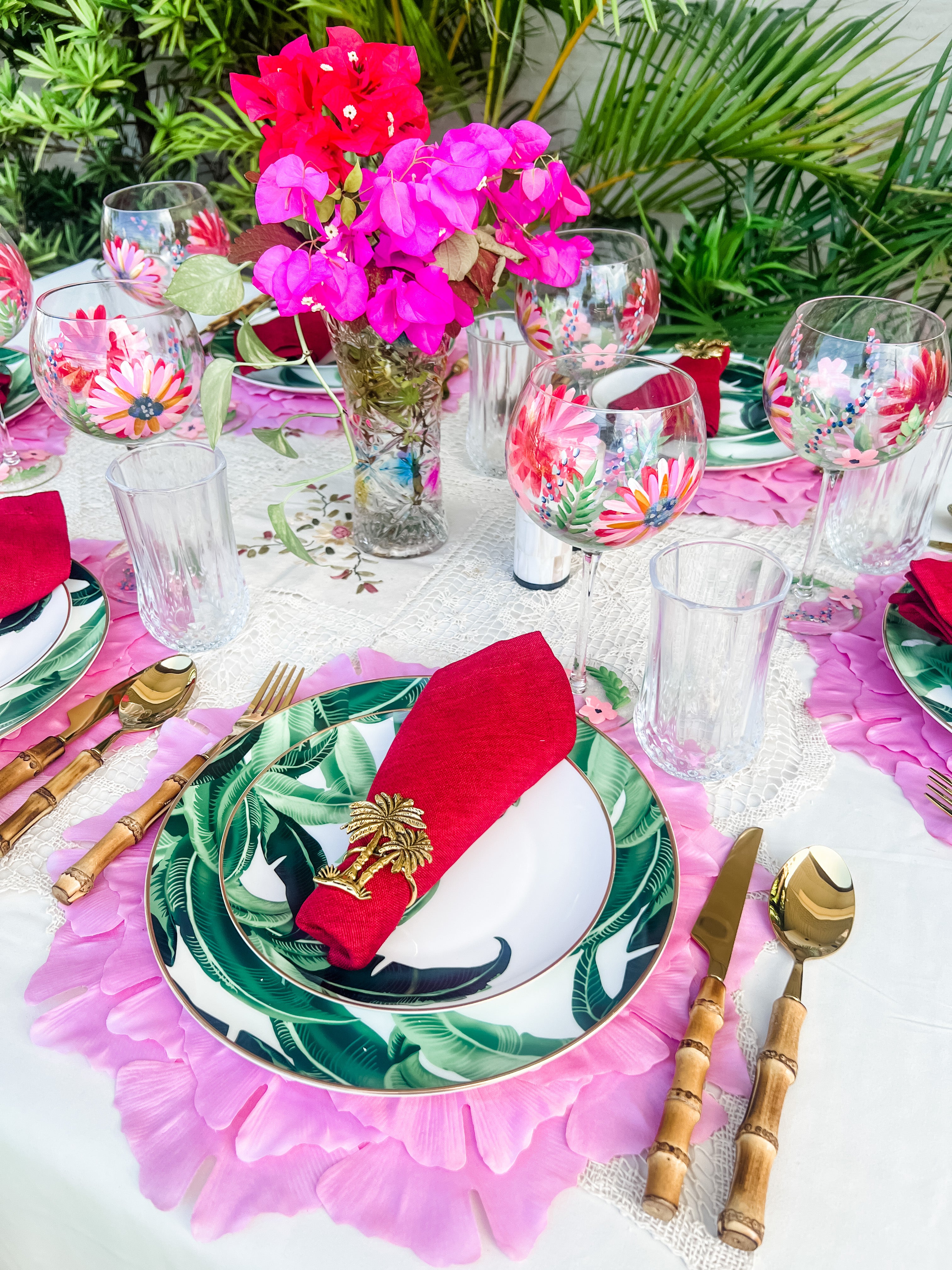 Tropical Dinner and Salad Plate Set