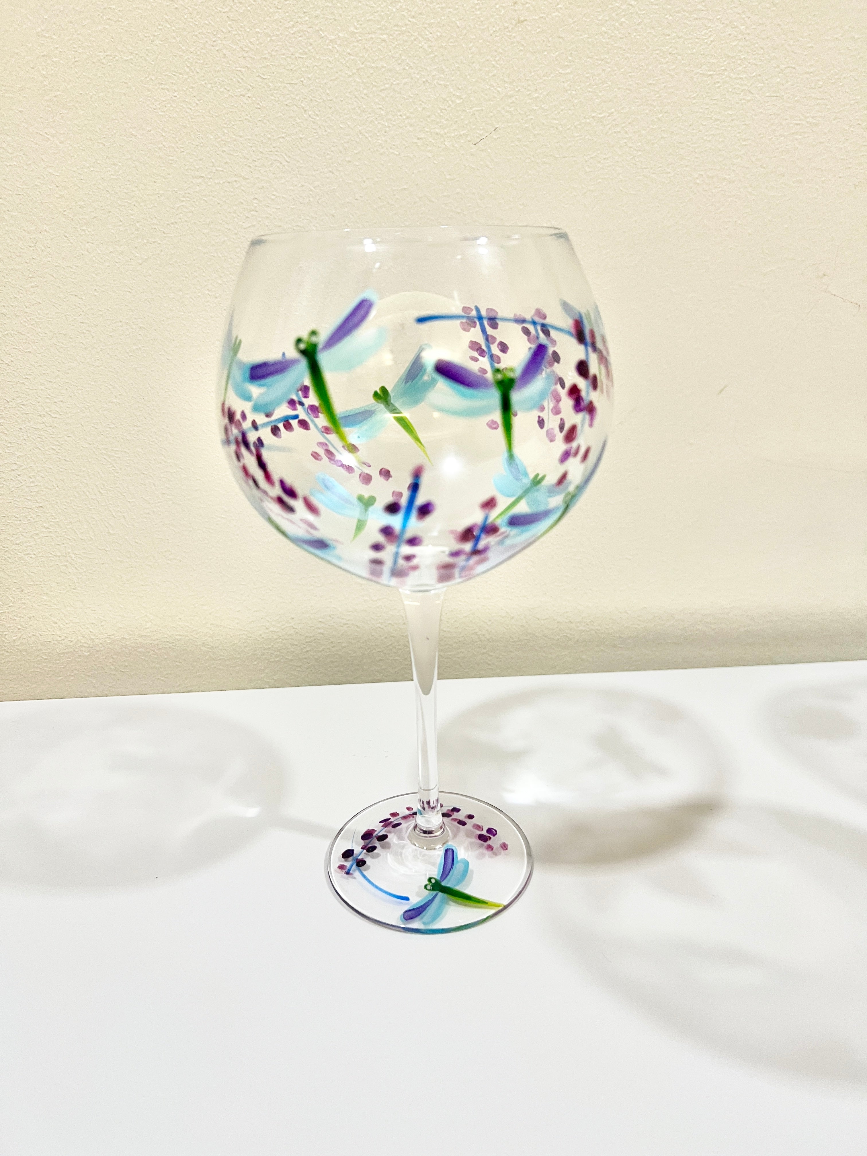 Garden Hand Painted Wine Glasses