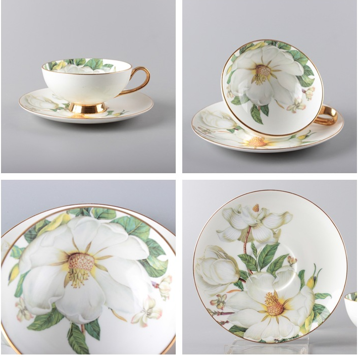 White Camellia Madonna Cup Set