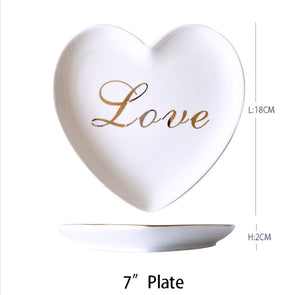 Heart Dessert Plates