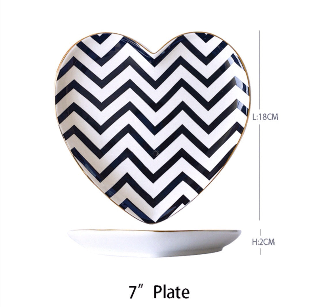 Heart Dessert Plates