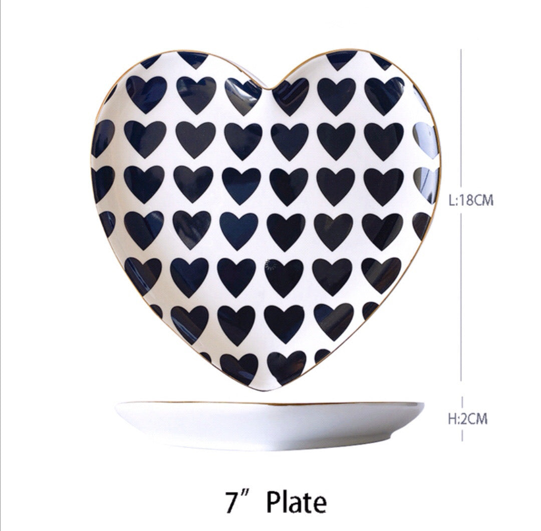 Heart Dessert Plates