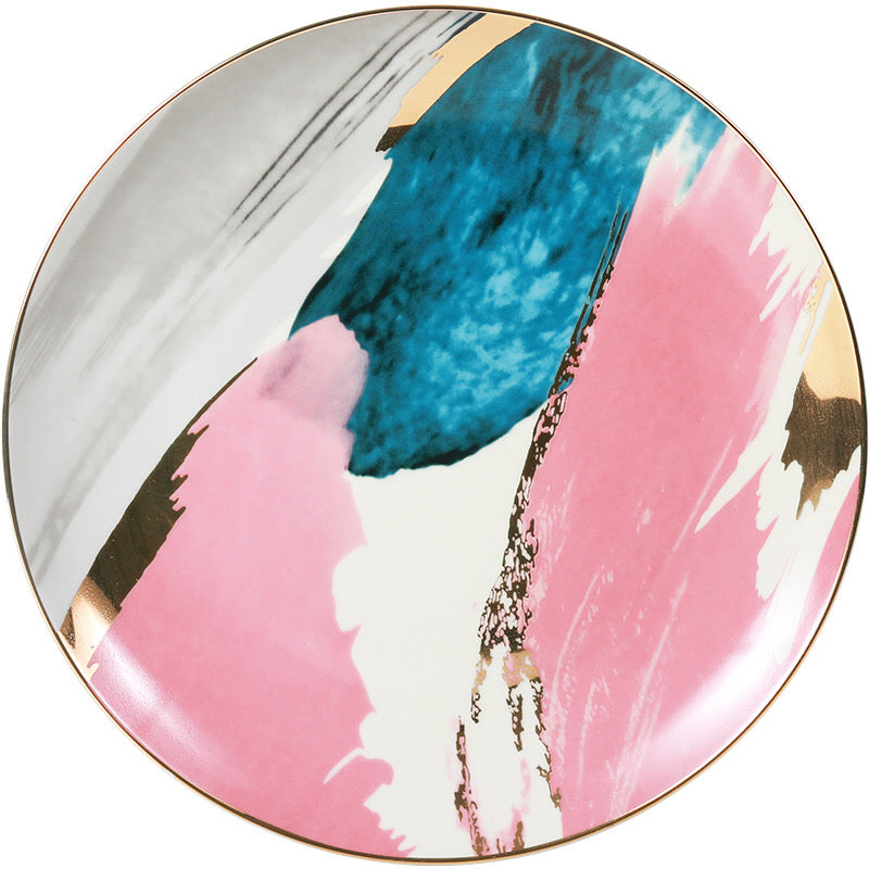 Abstract Splash Dinner Plates