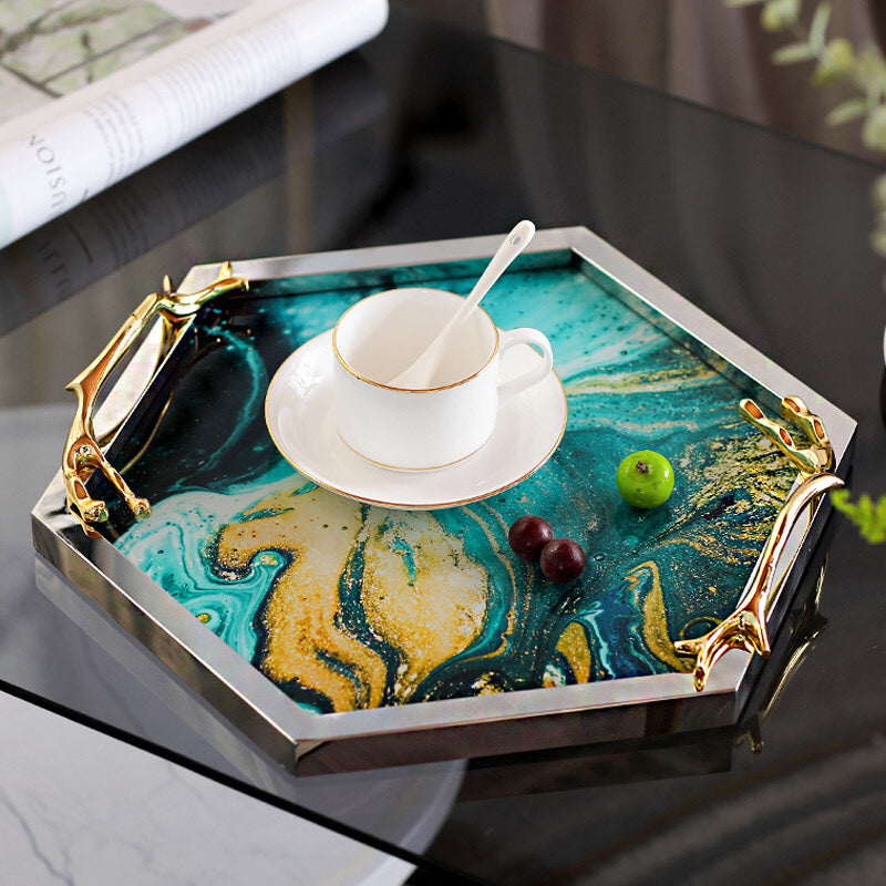 Marble Green Accent Tray