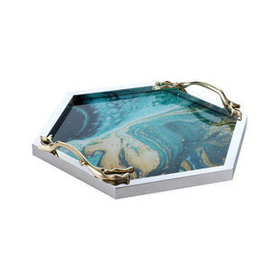 Marble Green Accent Tray