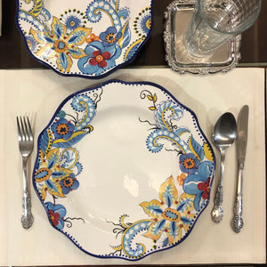 Oriental Pattern Dinner and Salad Plate Set