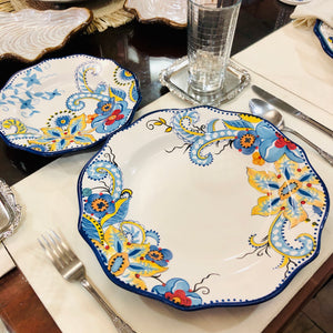 Oriental Pattern Dinner and Salad Plate Set