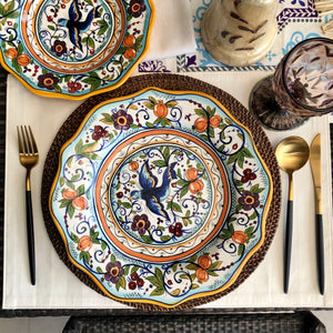 Eastern Blue Bird Dinner and Salad Plate Set