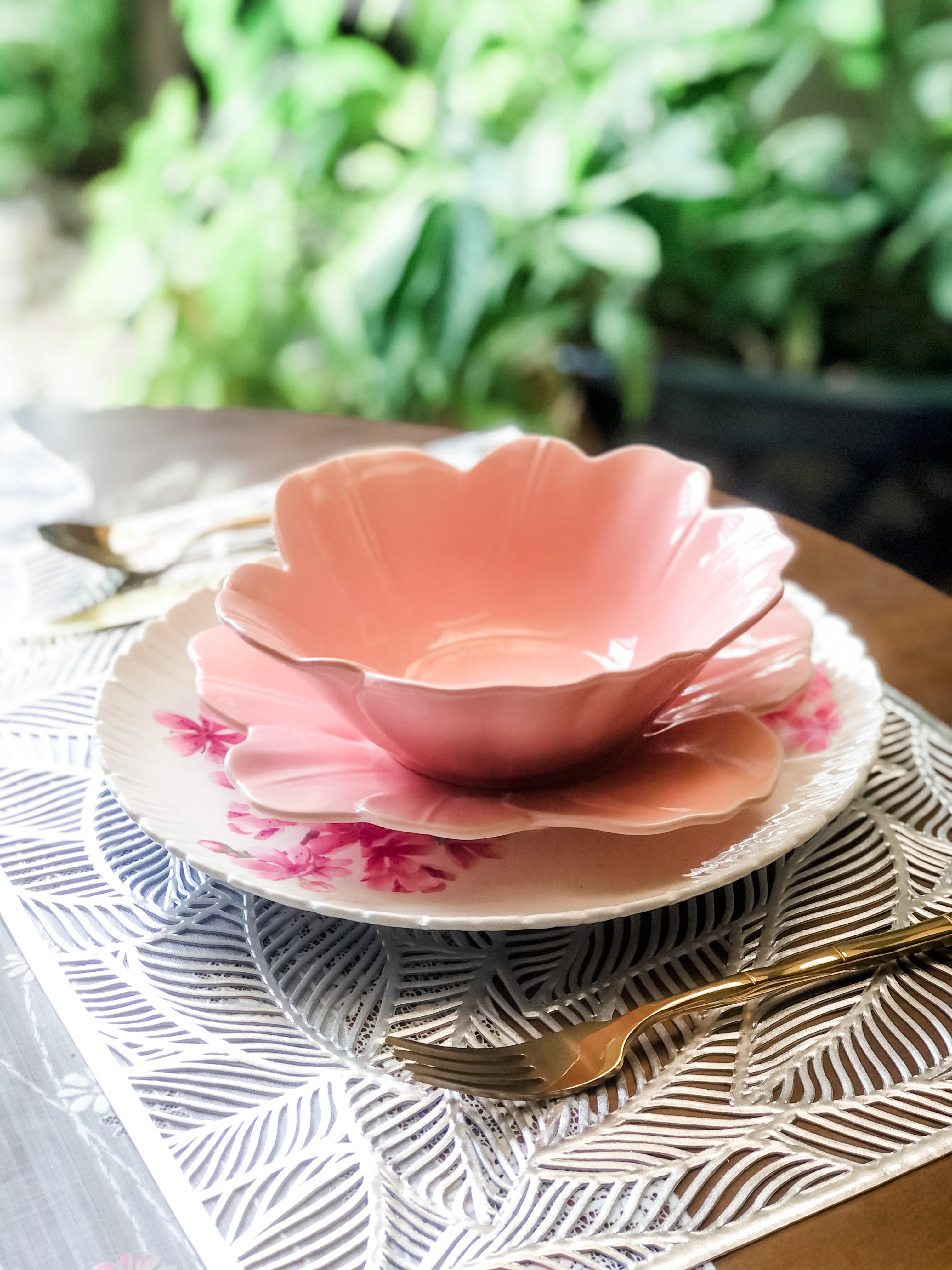 Elle Flower Plate and Bowl Set – at home with Maria
