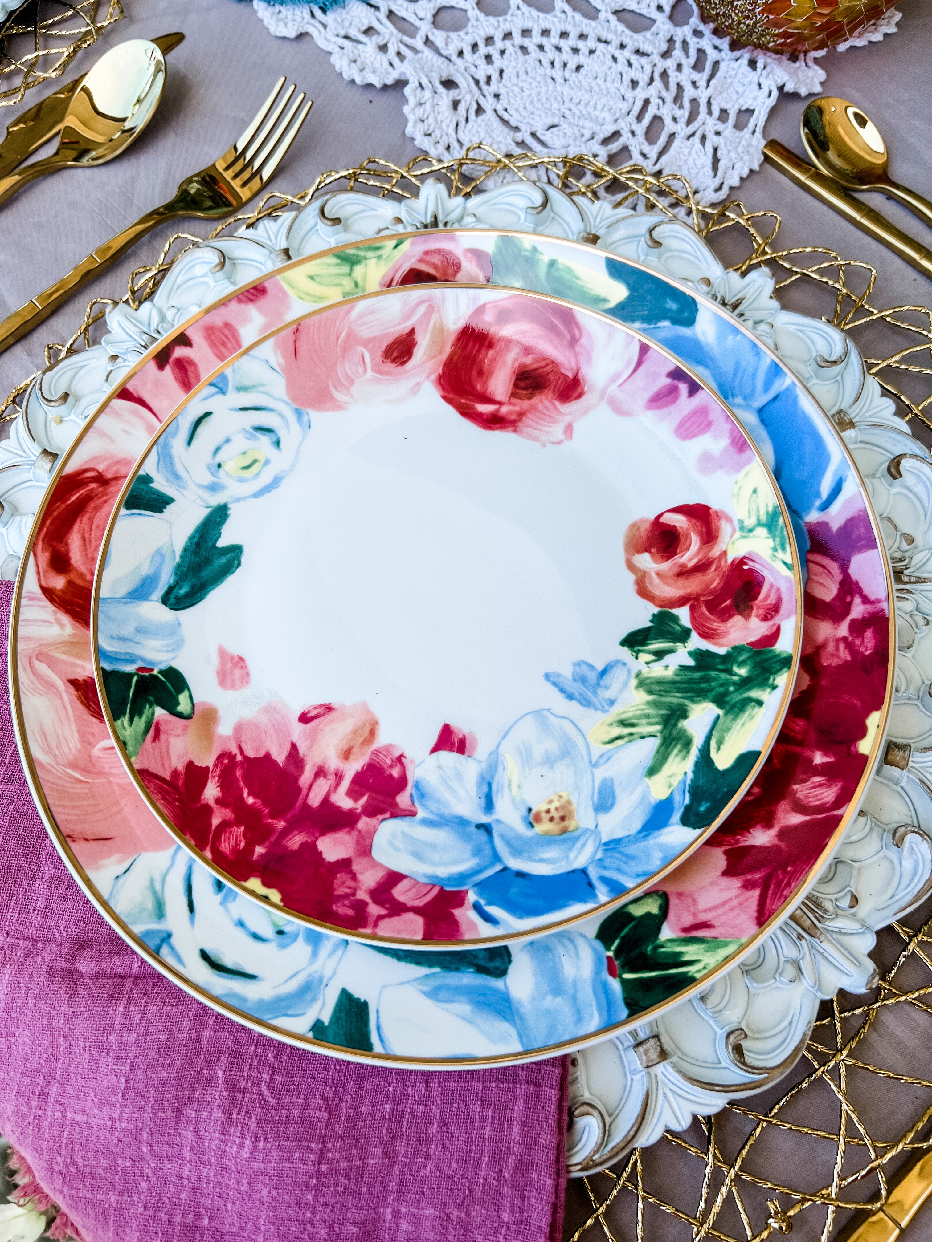 Poppins Dinner and Salad Plate Set