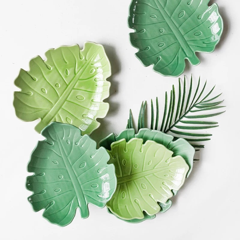 Monstera Plate Set