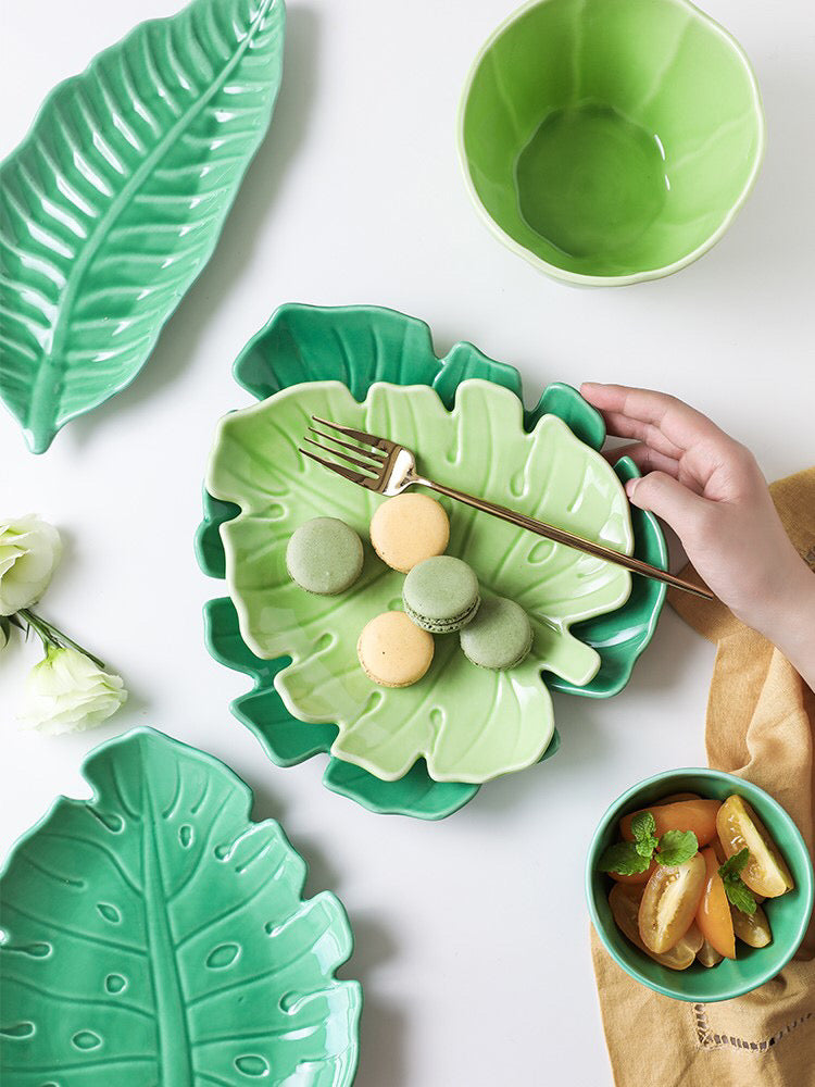 Monstera Plate Set