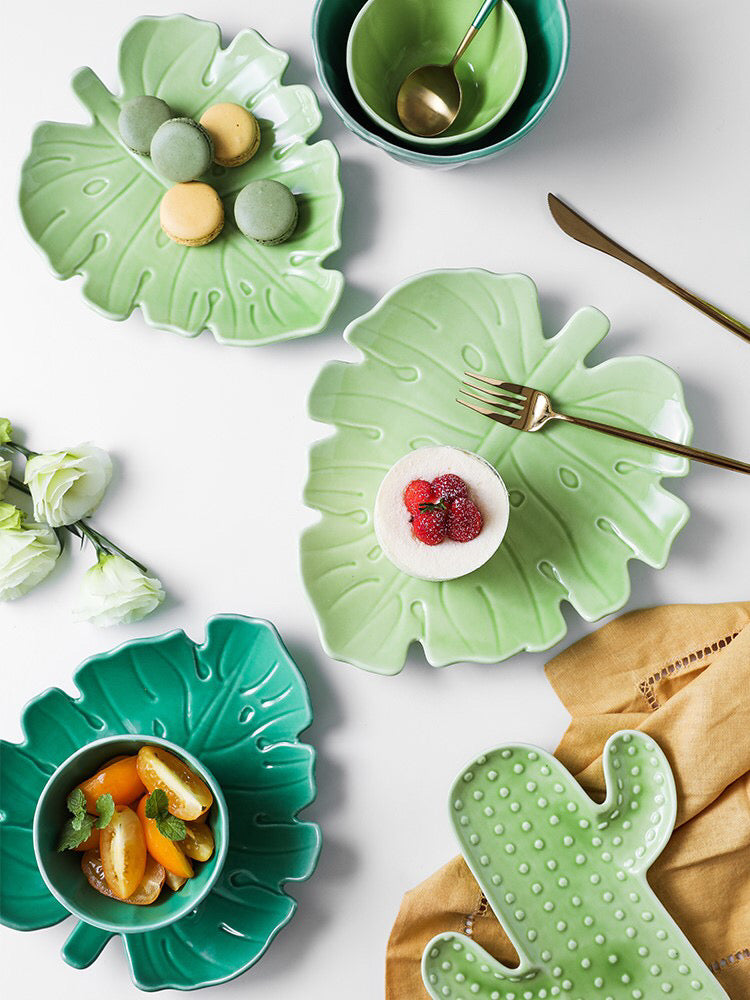 Monstera Plate Set