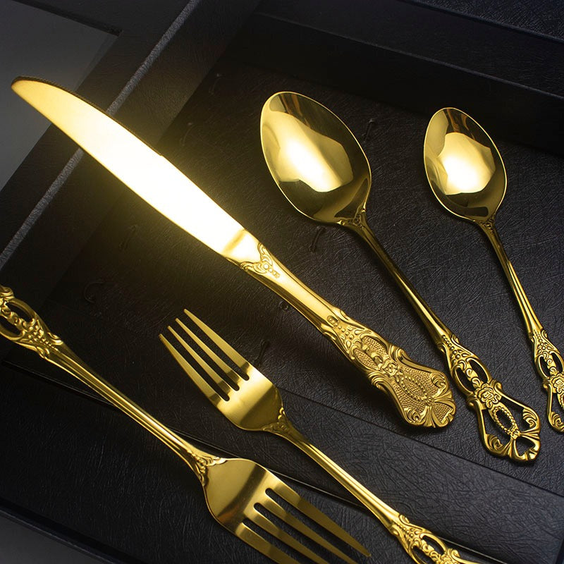 Marie Royal Gold Cutlery Set