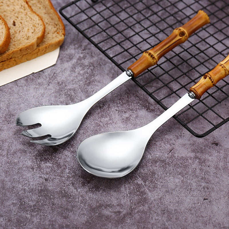Bamboo Handle Serving Spoons – at home with Maria