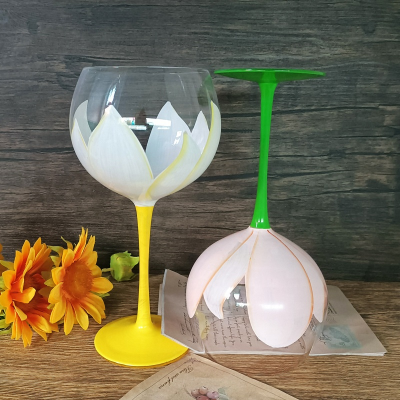 Pristine Hand Painted Wine Glasses