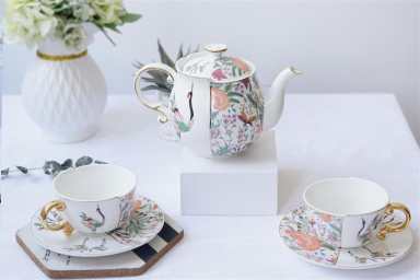 Flamingo Mismatched Tea Set