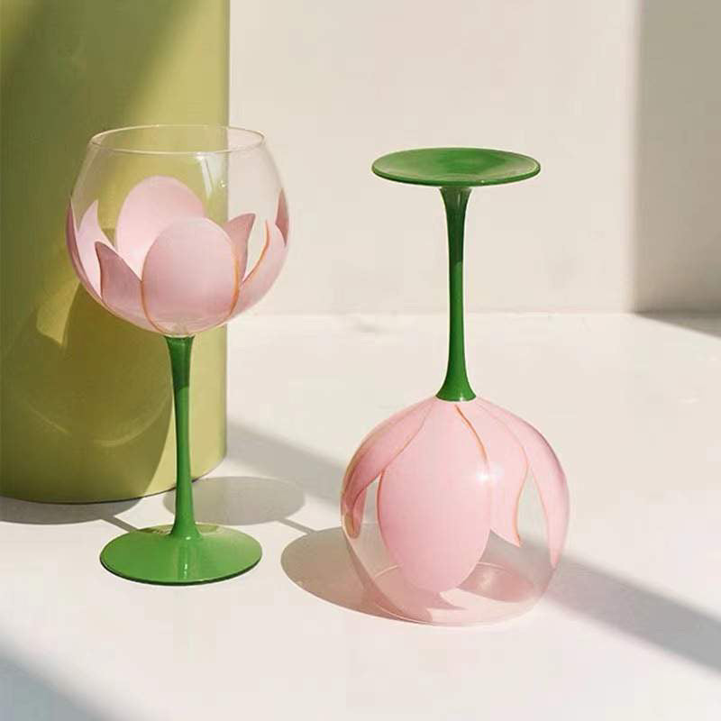 Pristine Hand Painted Wine Glasses