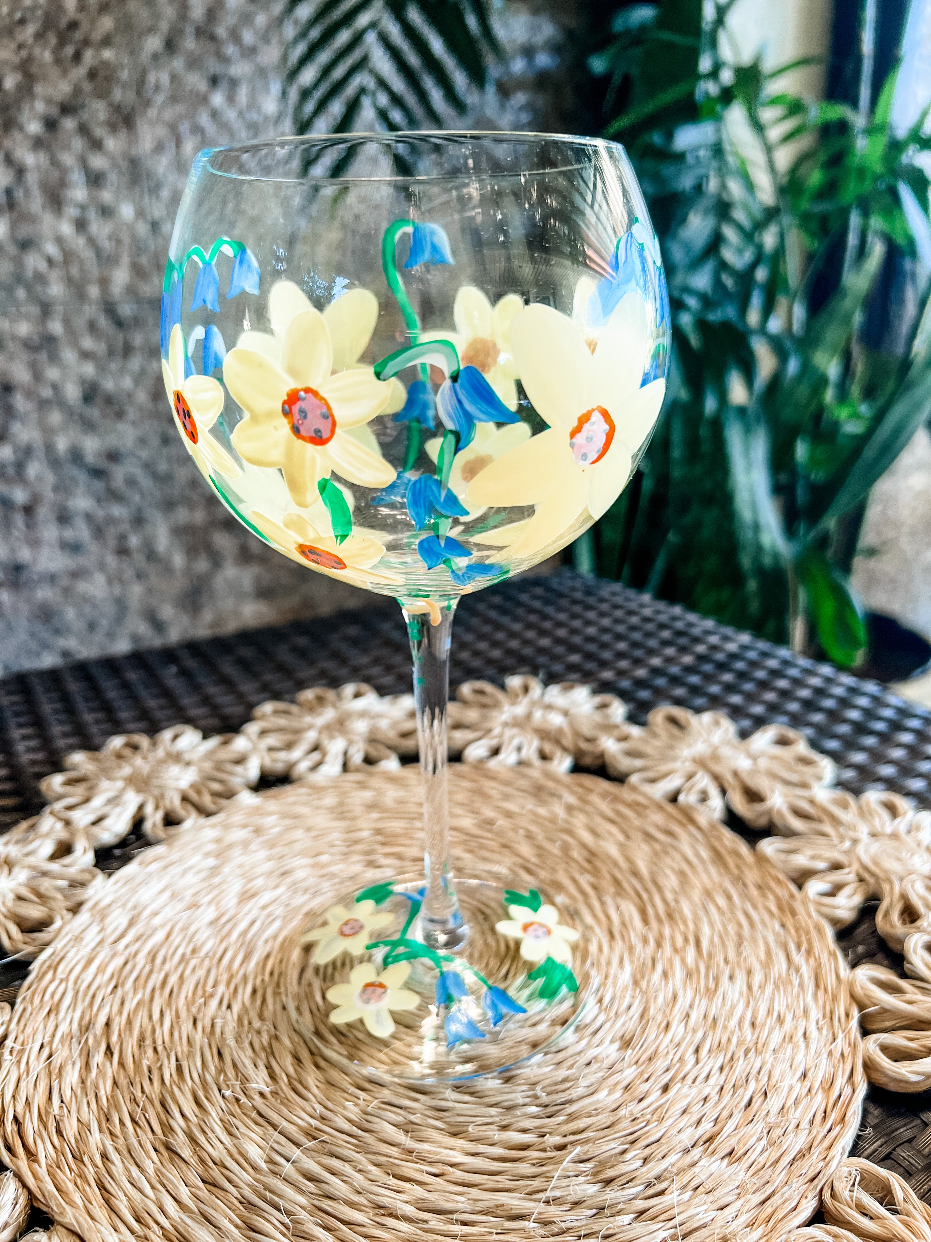 Marie Hand Painted Wine Glasses