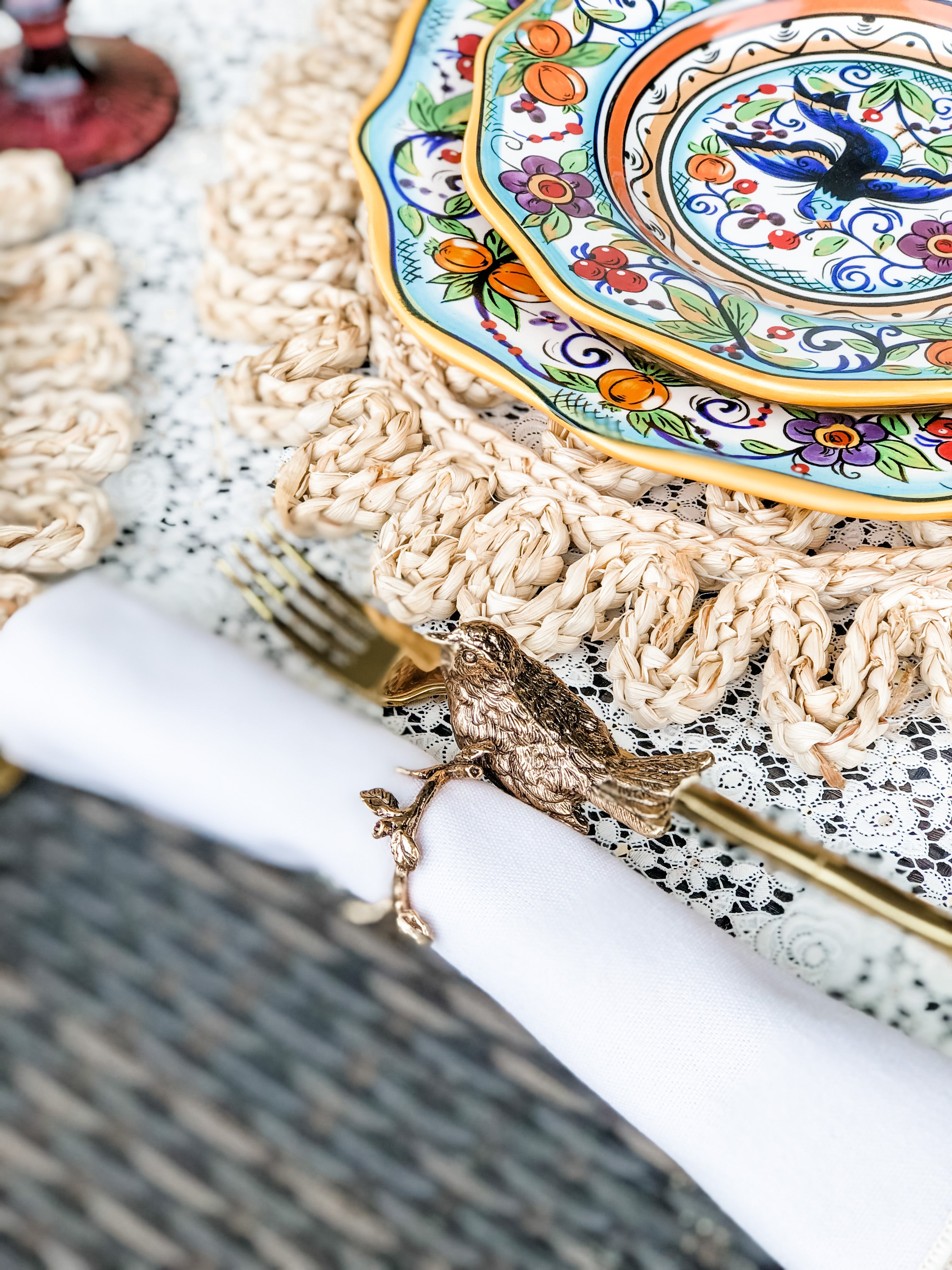 Antique Bird Napkin Ring