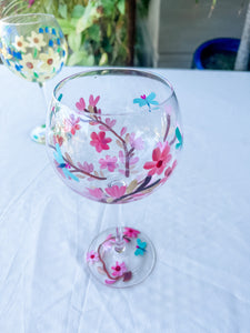 Marie Hand Painted Wine Glasses
