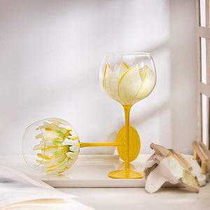 Pristine Hand Painted Wine Glasses