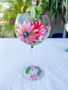 Marie Hand Painted Wine Glasses