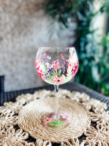 Marie Hand Painted Wine Glasses